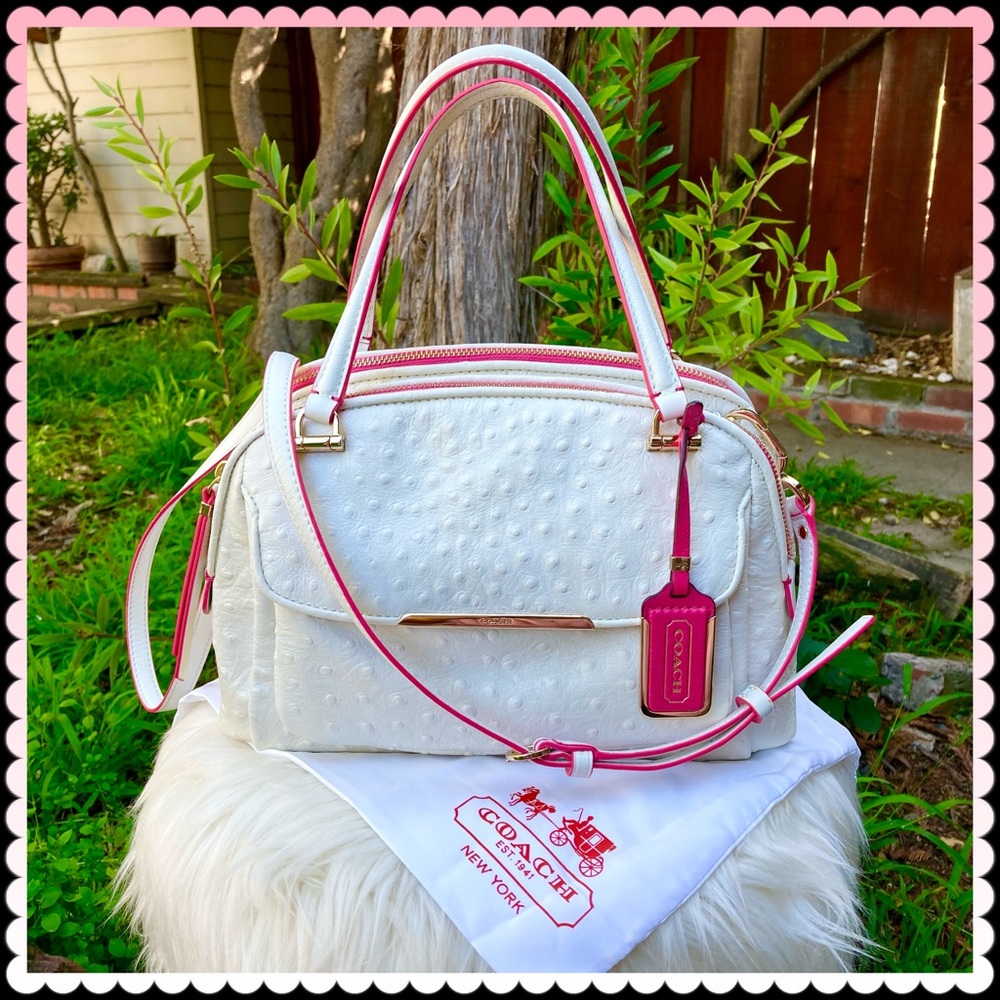 Coach Madison ostrich embossed Georgie leather satchel
